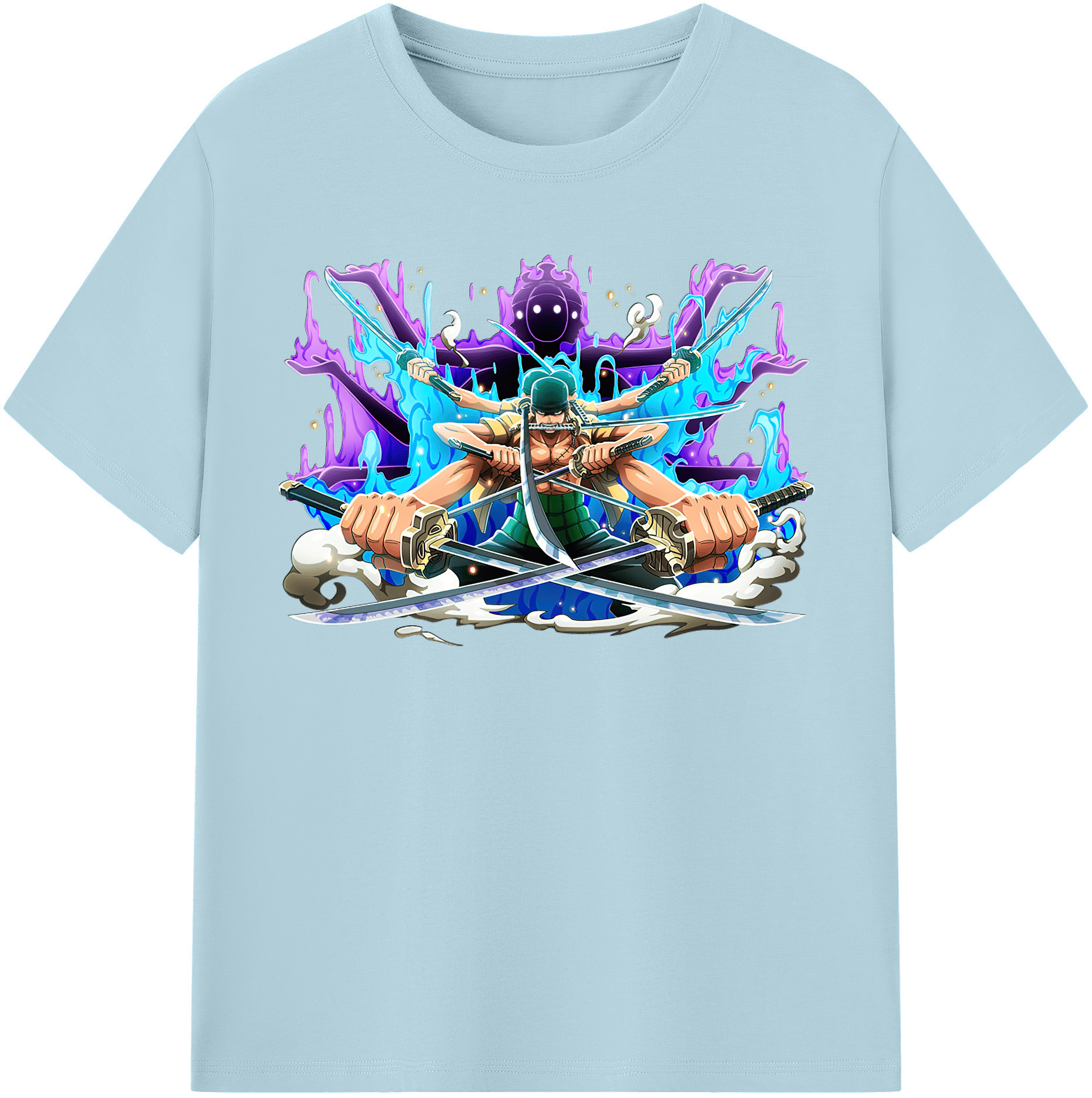 ワンピース ロロノア・ゾロ ONE PIECE Roronoa Zoro 綿100％半袖Tシャツ（フロントプリント）